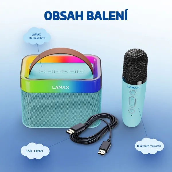 LAMAX KaraokeKid1 modrá, modrá