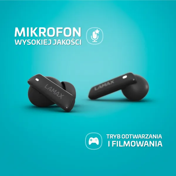 Lamax Clips1 ANC Bluetooth slúchadlá čierne