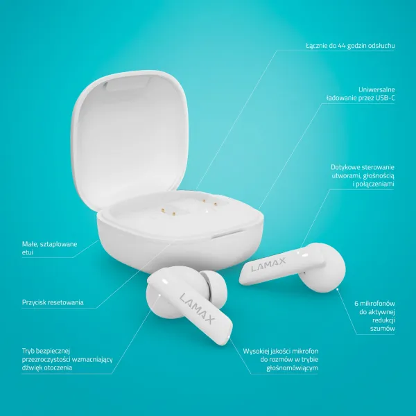LAMAX Clips1 ANC White