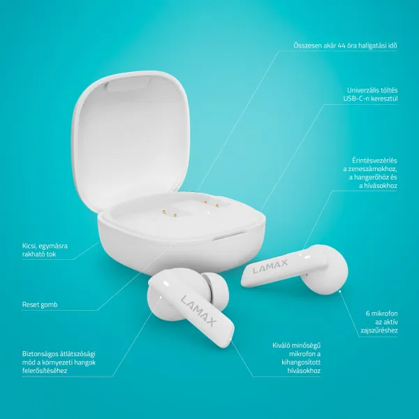 LAMAX Clips1 ANC White