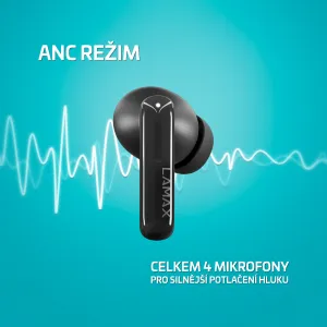 Lamax Clips1 Plus čierne Bluetooth slúchadlá
