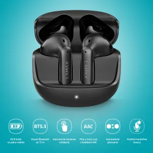 Lamax Tones1 Bluetooth slúchadlá čierne