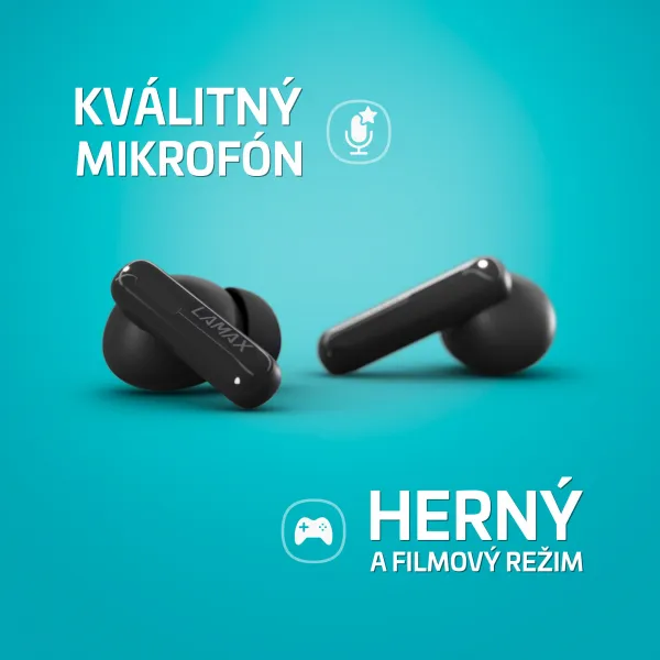 Lamax Clips1 Plus čierne Bluetooth slúchadlá