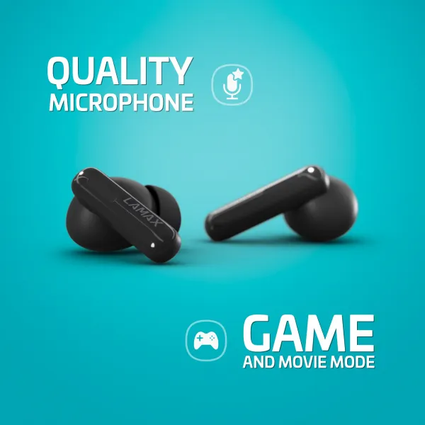 Lamax Clips1 Plus čierne Bluetooth slúchadlá