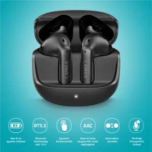 Lamax Tones1 Bluetooth slúchadlá čierne