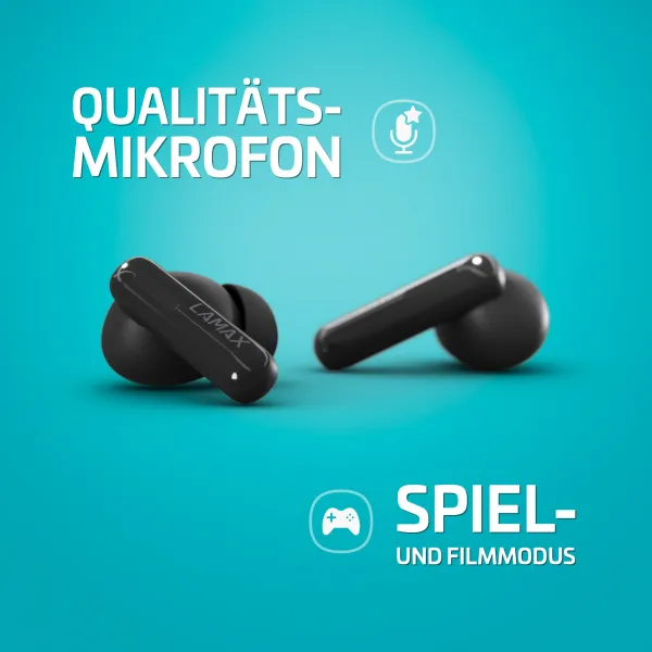 Lamax Clips1 Plus čierne Bluetooth slúchadlá