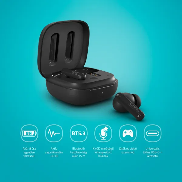 Lamax Clips1 Plus čierne Bluetooth slúchadlá