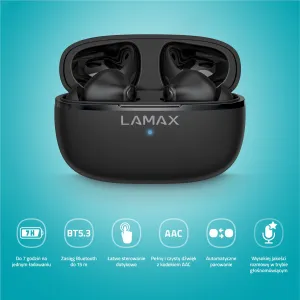 Lamax Clips1 Play čierne bluetooth slúchadlá 8594175359381