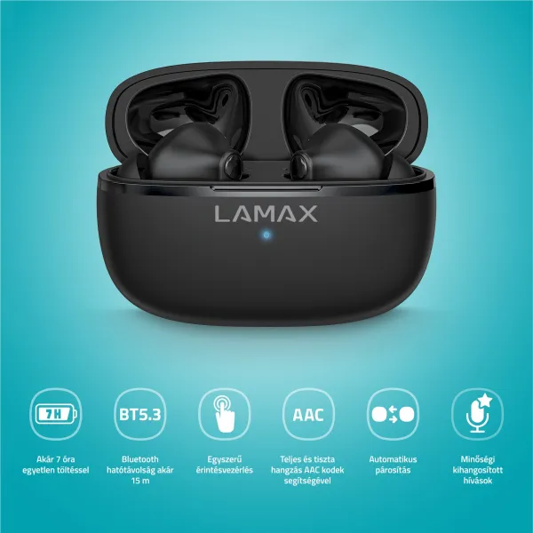 Lamax Clips1 Play čierne bluetooth slúchadlá 8594175359381