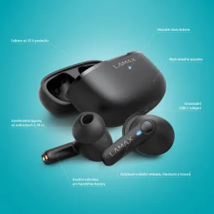 Lamax Clips1 Play čierne bluetooth slúchadlá 8594175359381