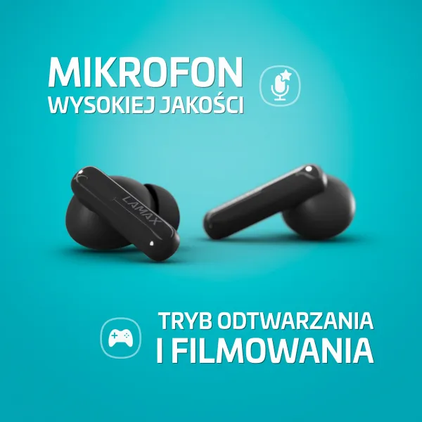 Lamax Clips1 Plus čierne Bluetooth slúchadlá