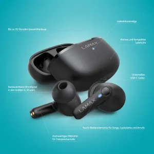 Lamax Clips1 Play čierne bluetooth slúchadlá 8594175359381