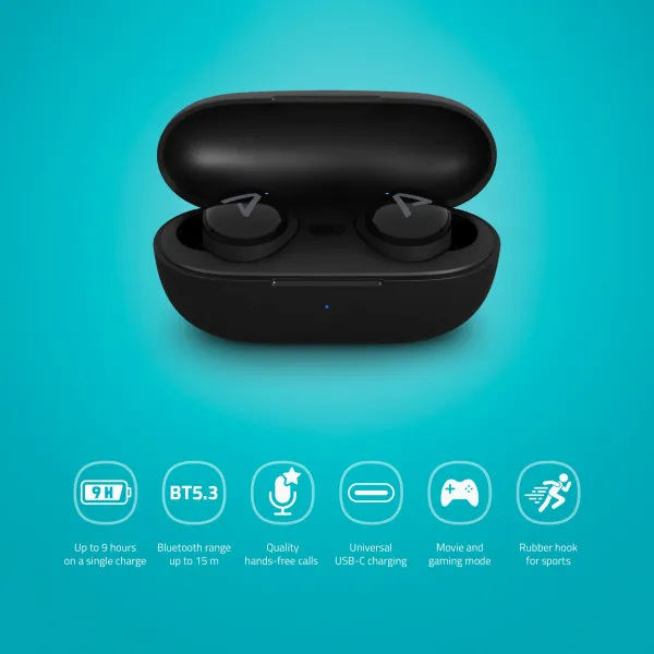 Lamax Dots3 Bluetooth slúchadlá čierne