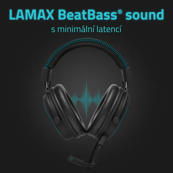 LAMAX Heroes General1 - náhlavní sluchátka - černá