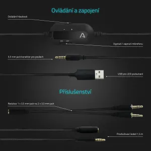 LAMAX Heroes General1 - náhlavní sluchátka - černá