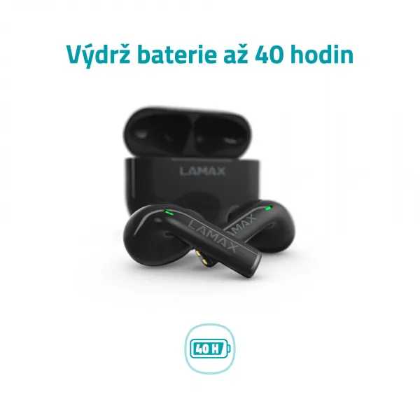 Lamax Clips1 Bezdrôtové slúchadlá čierne 8594175357493