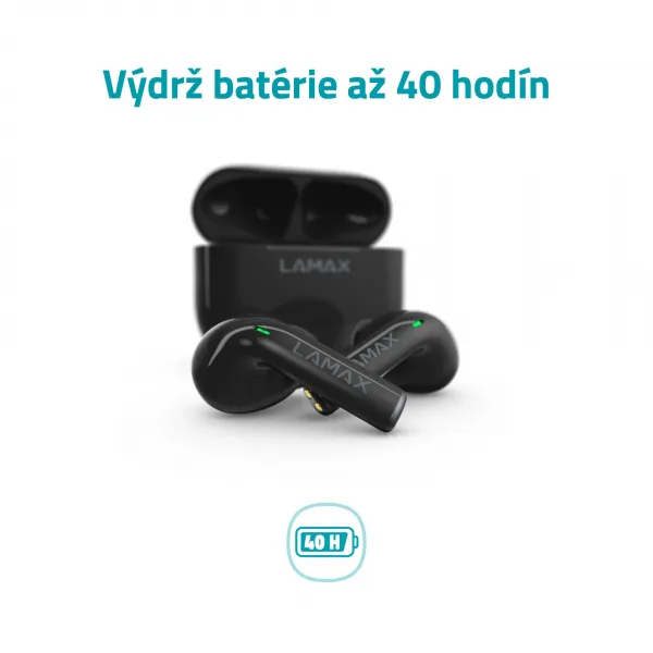 Lamax Clips1 Bezdrôtové slúchadlá čierne 8594175357493