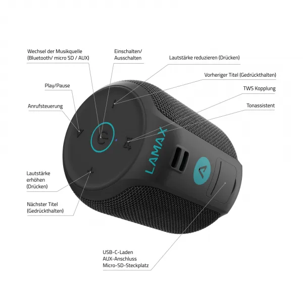 Lamax Sounder2 Mini prenosný reproduktor LMXSO2MINI