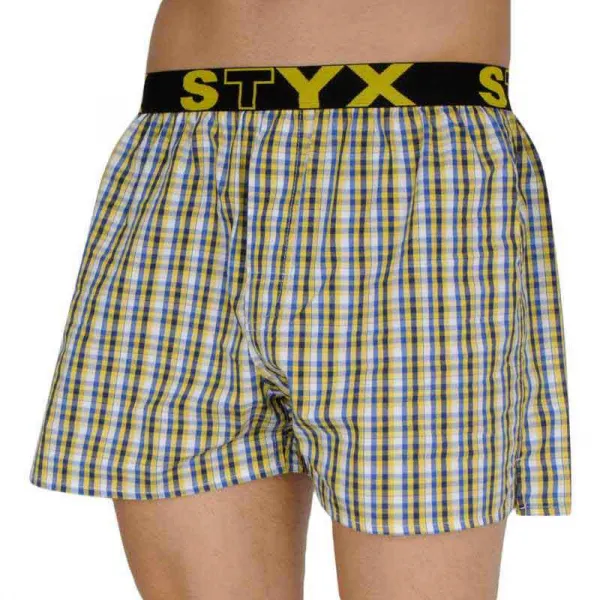 Pánske trenky Styx športová guma viacfarebné (B107) M, trenírky