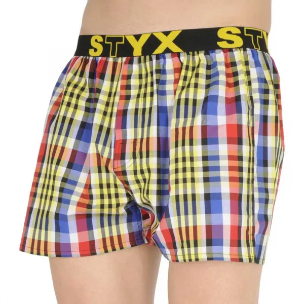 Pánske trenky Styx športová guma viacfarebné (B833) M, trenírky