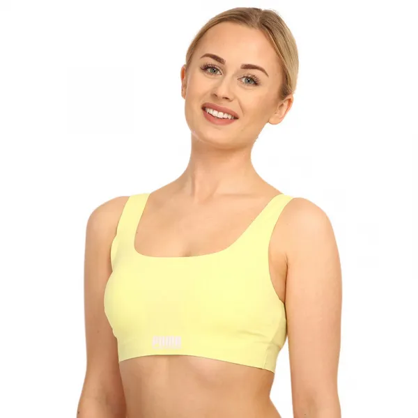 Dámska športová podprsenka Puma žltá (100001239 002) M