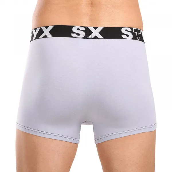 3PACK pánske boxerky Styx športová guma sivé (G10676767) S, trenky