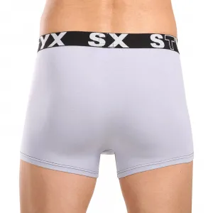 3PACK pánske boxerky Styx športová guma sivé (G10676767) S, trenky