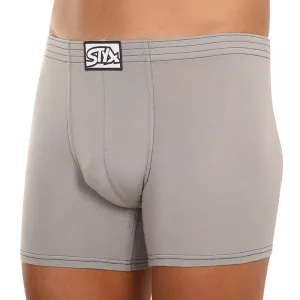 Pánske boxerky Styx long klasická guma svetlo sivé (F1062) M, trenky