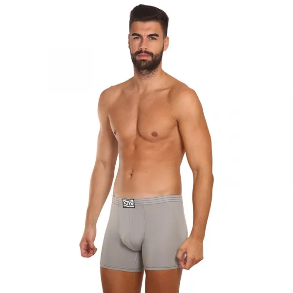 Pánske boxerky Styx long klasická guma svetlo sivé (F1062) M, trenky