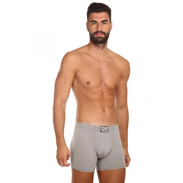 Pánske boxerky Styx long klasická guma svetlo sivé (F1062) M, trenky