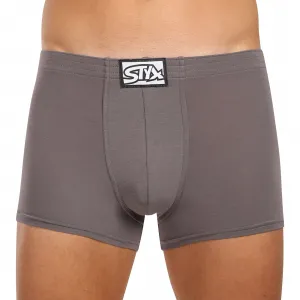 3PACK pánske boxerky Styx klasická guma tmavo sivé (3Q1063) M, trenky