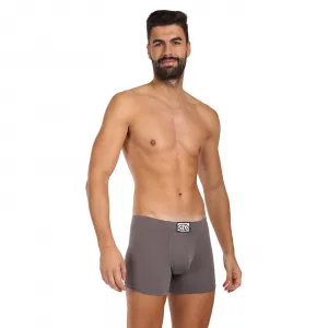 3PACK pánske boxerky Styx long klasická guma tmavo sivé (3F1063) M, trenky
