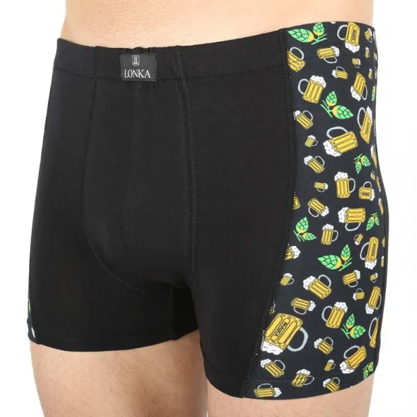 Pánske boxerky Lonka čierne (Kamil pivo malé) M, trenky