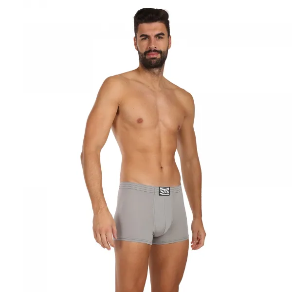 Pánske boxerky Styx klasická guma svetlo sivé (Q1062) S, trenky