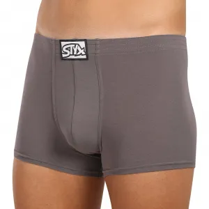 3PACK pánske boxerky Styx klasická guma tmavo sivé (3Q1063) M, trenky