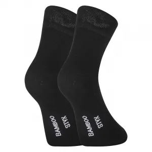 10PACK Styx ankle bamboo black socks