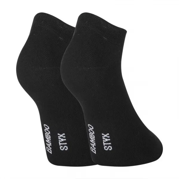 5PACK Styx low bamboo black socks