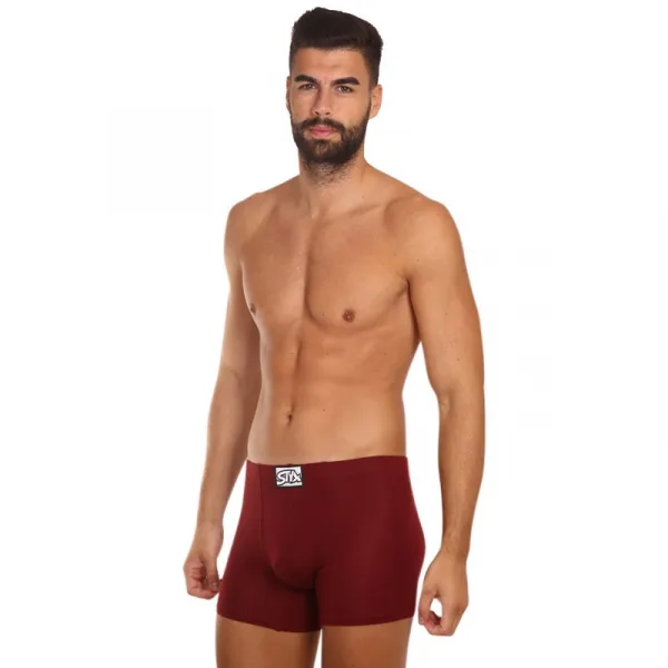 Pánske boxerky Styx long klasická guma vínové (F1060) M, trenky