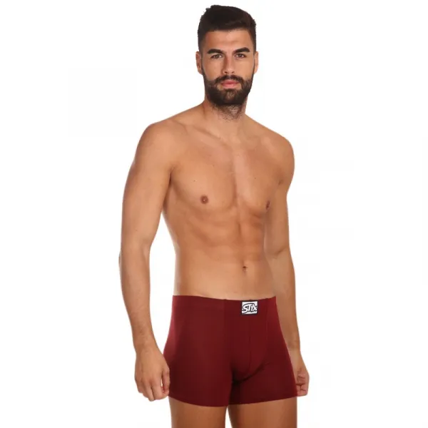 Pánske boxerky Styx long klasická guma vínové (F1060) M, trenky