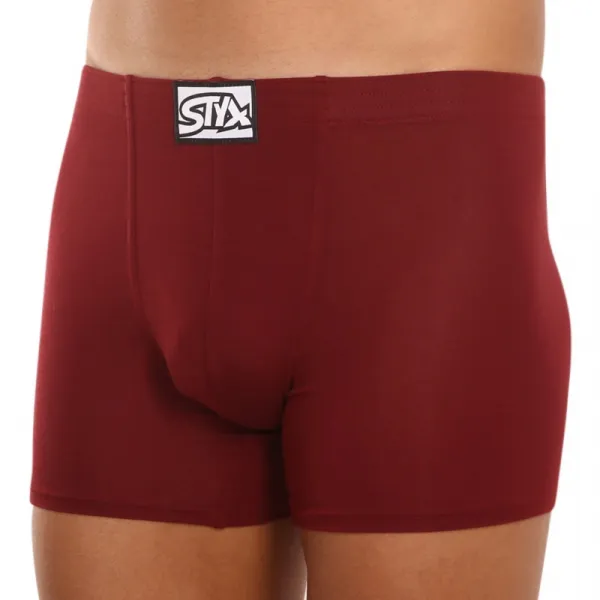 Pánske boxerky Styx long klasická guma vínové (F1060) M, trenky