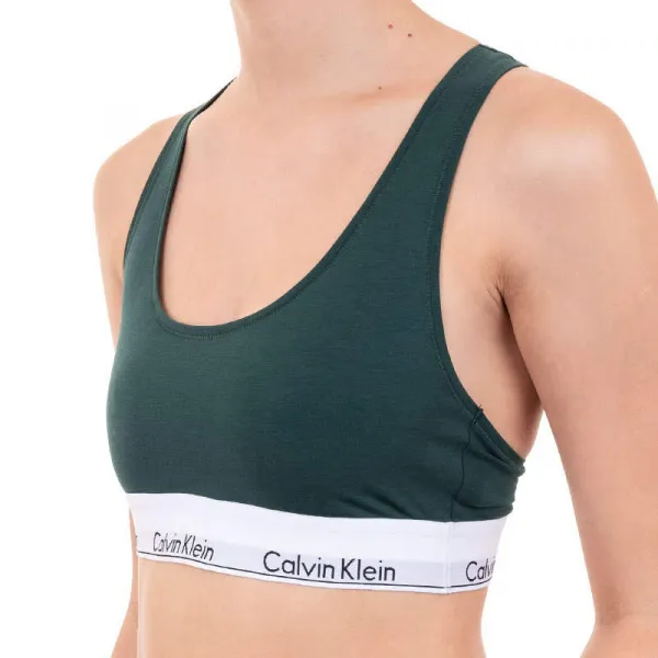Dámska podprsenka Calvin Klein tmavo zelená (F3785E-CP2) M