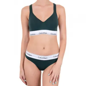 Dámska podprsenka Calvin Klein tmavo zelená (F3785E-CP2) M