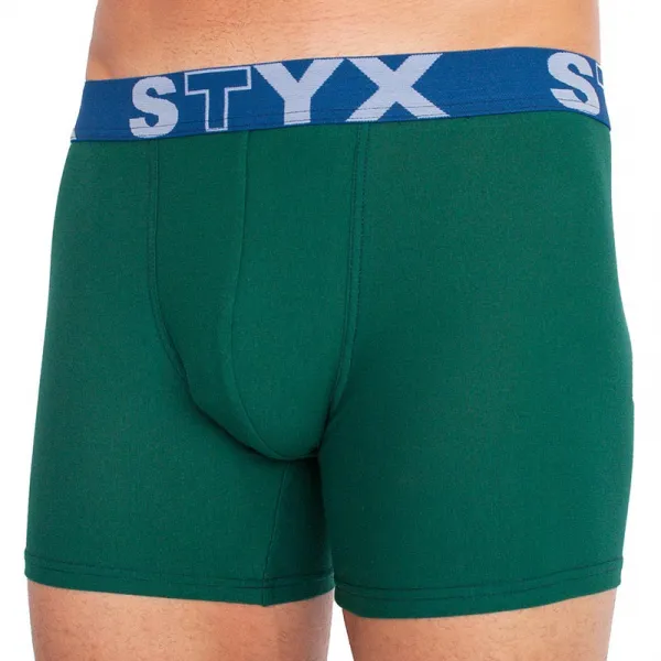 Pánske boxerky Styx long športová guma tmavo zelené (U1066) M, trenky
