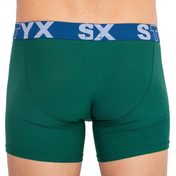 Pánske boxerky Styx long športová guma tmavo zelené (U1066) M, trenky