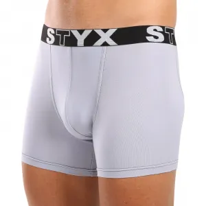 Pánske boxerky Styx long športová guma svetlo sivé (U1067) M, trenky