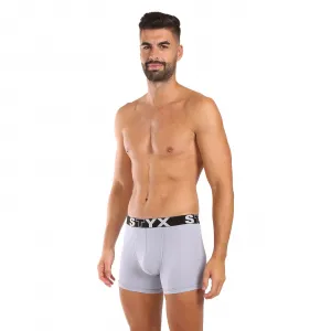 Pánske boxerky Styx long športová guma svetlo sivé (U1067) M, trenky