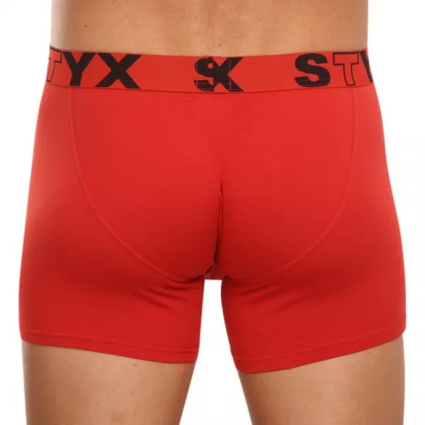 Pánske boxerky Styx long športová guma červené (U1064) S, trenky
