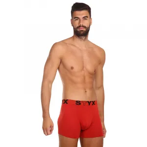 Pánske boxerky Styx long športová guma červené (U1064) S, trenky