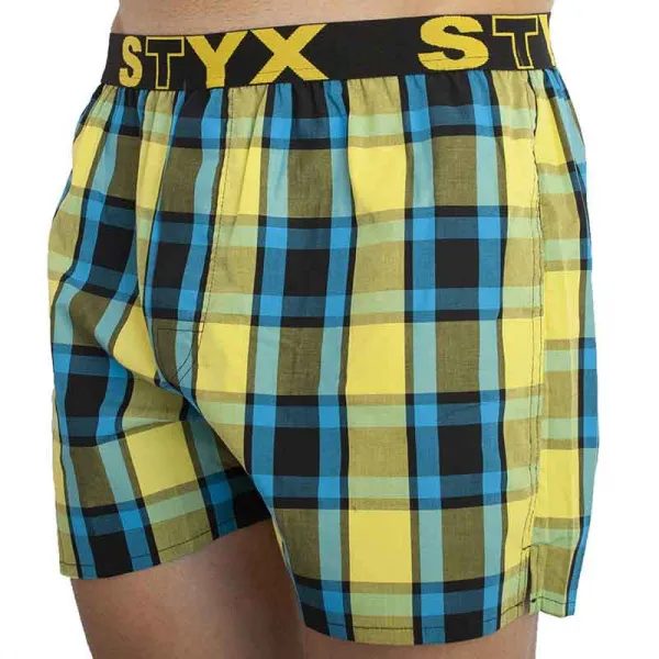 Pánske trenky Styx športová guma viacfarebné (B825) L, trenírky