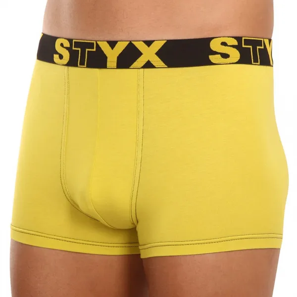 Pánske boxerky Styx športová guma zelenožlté (G1065) S, trenky
